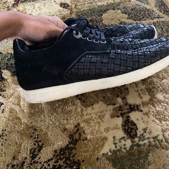 leather weave and suede sneakers - Picture 3 of 3